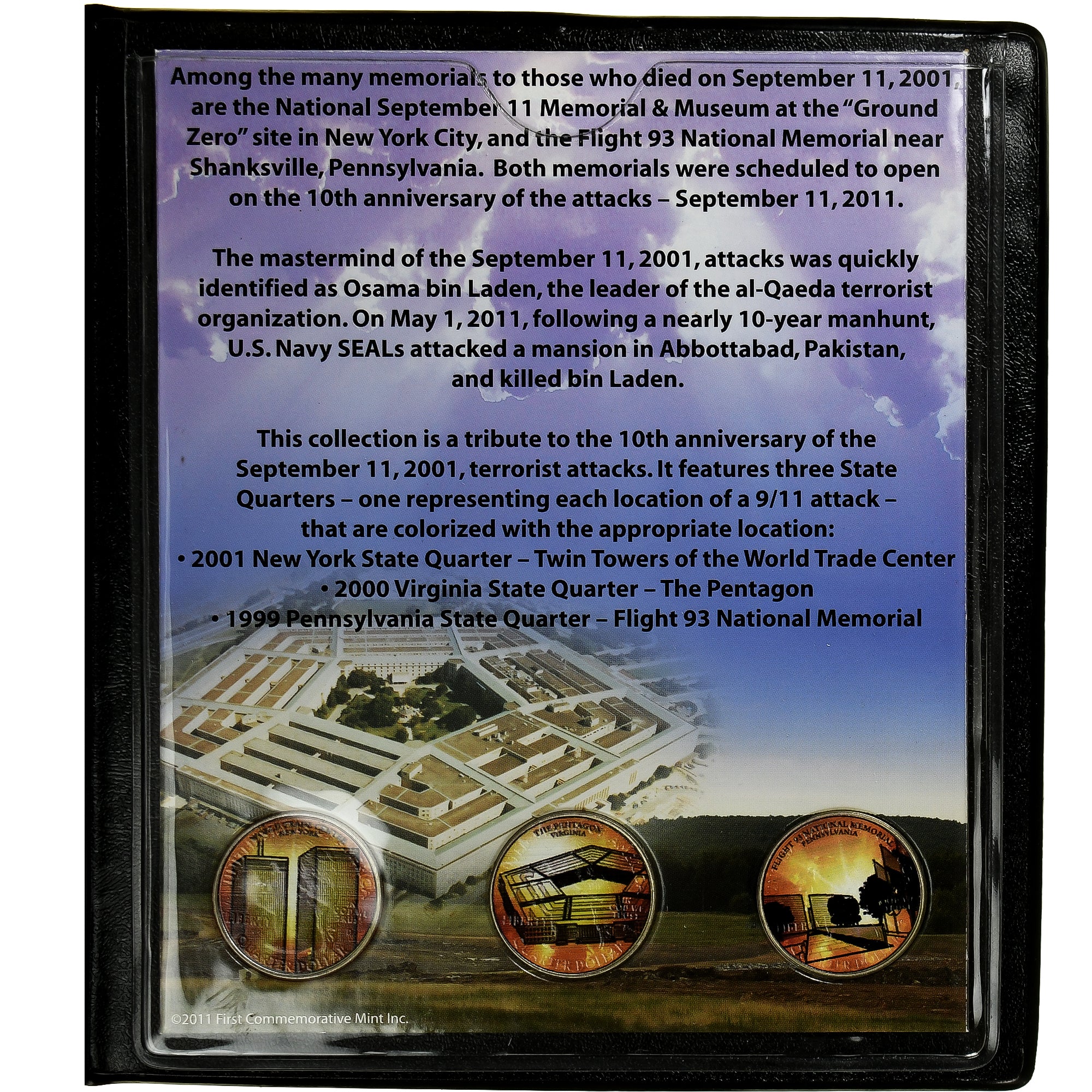 Coin, United States, 9/11 10th Anniversary Tribute, Set 3 Quarters, 2011
