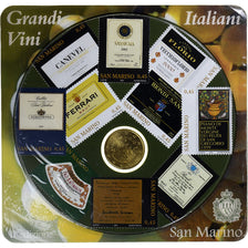 Saint Marin , 50 Euro Cent, Grandi Vini, 2007, Rome, Coin card.FDC, FDC, Laiton