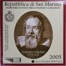 San Marino, 2 Euro, Galileo Galilei, 2005, FDC, MS(65-70), Bi-Metallic