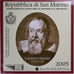 San Marino, 2 Euro, Galileo Galilei, 2005, FDC, MS(65-70), Bi-Metallic
