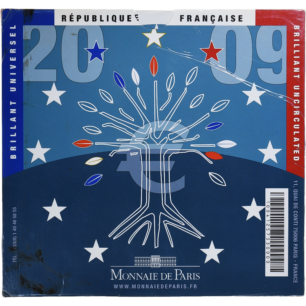 Francia, Coffret 1c. à 2€, 2009, Monnaie de Paris, FDC.BU, FDC, N.C.