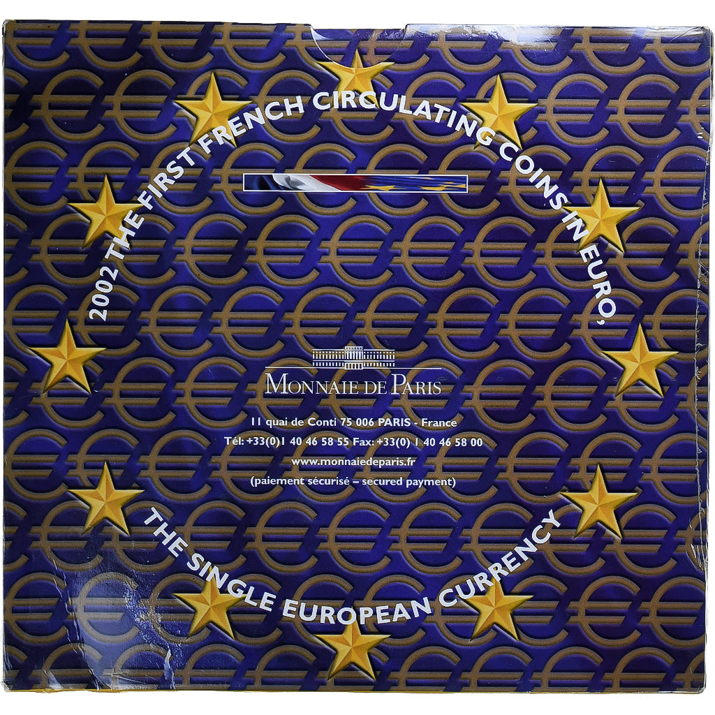 Francja, Coffret 1c. à 2€, 2002, Monnaie de Paris, FDC.BU, MS(65-70), ND
