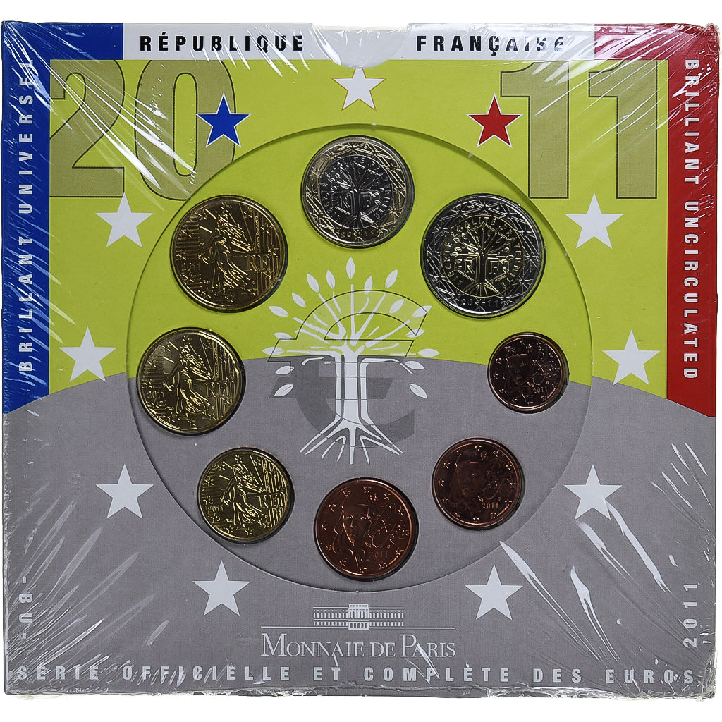 Francia, Coffret 1c. à 2€, 2011, Monnaie de Paris, FDC.BU, FDC, N.C.