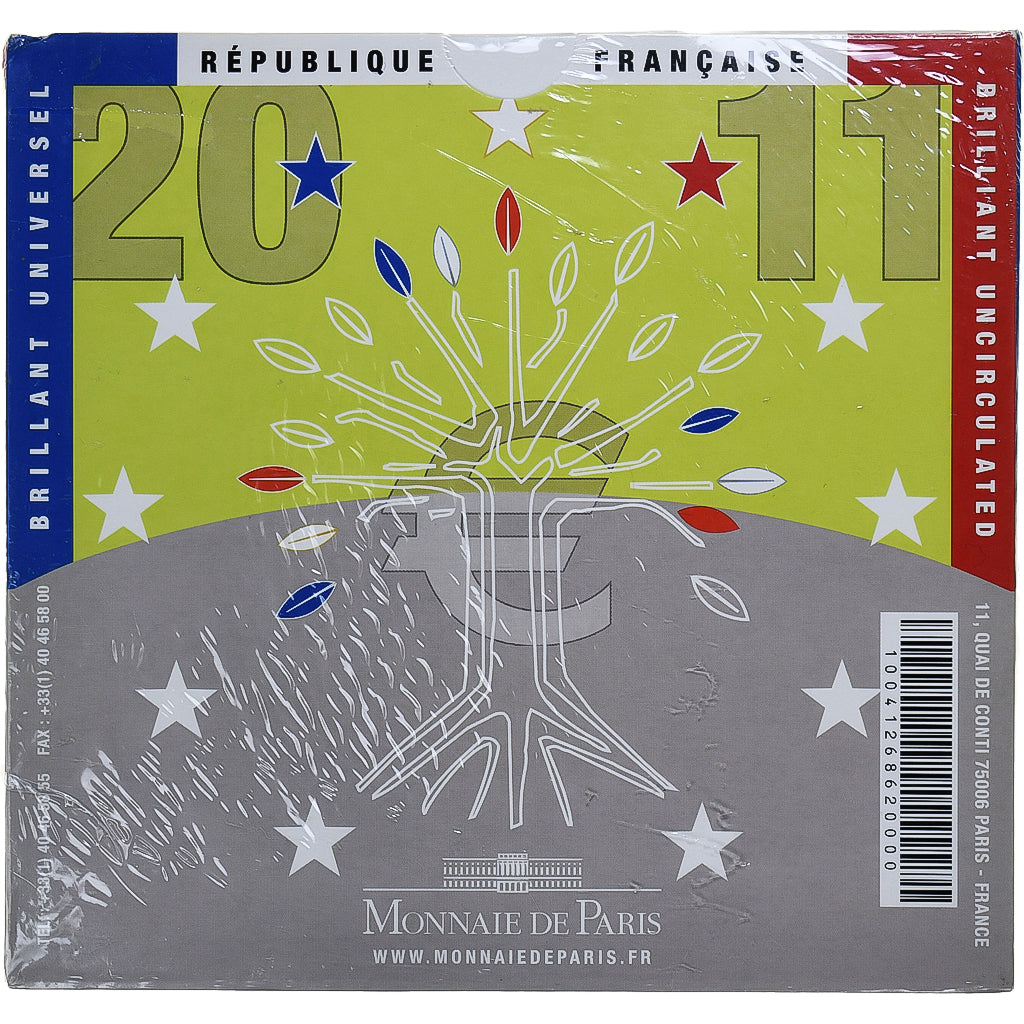 Francia, Coffret 1c. à 2€, 2011, Monnaie de Paris, FDC.BU, FDC, N.C.