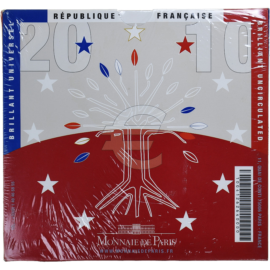 Francja, Coffret 1c. à 2€, 2010, Monnaie de Paris, FDC.BU, MS(65-70), ND