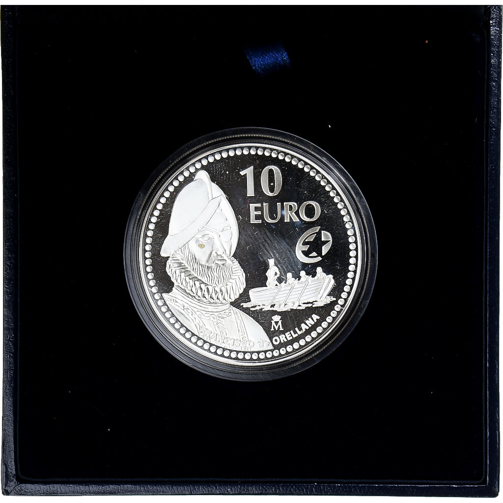 España, 10 Euro, Francisco de Orellana, 2011, Madrid, Proof, FDC, Plata