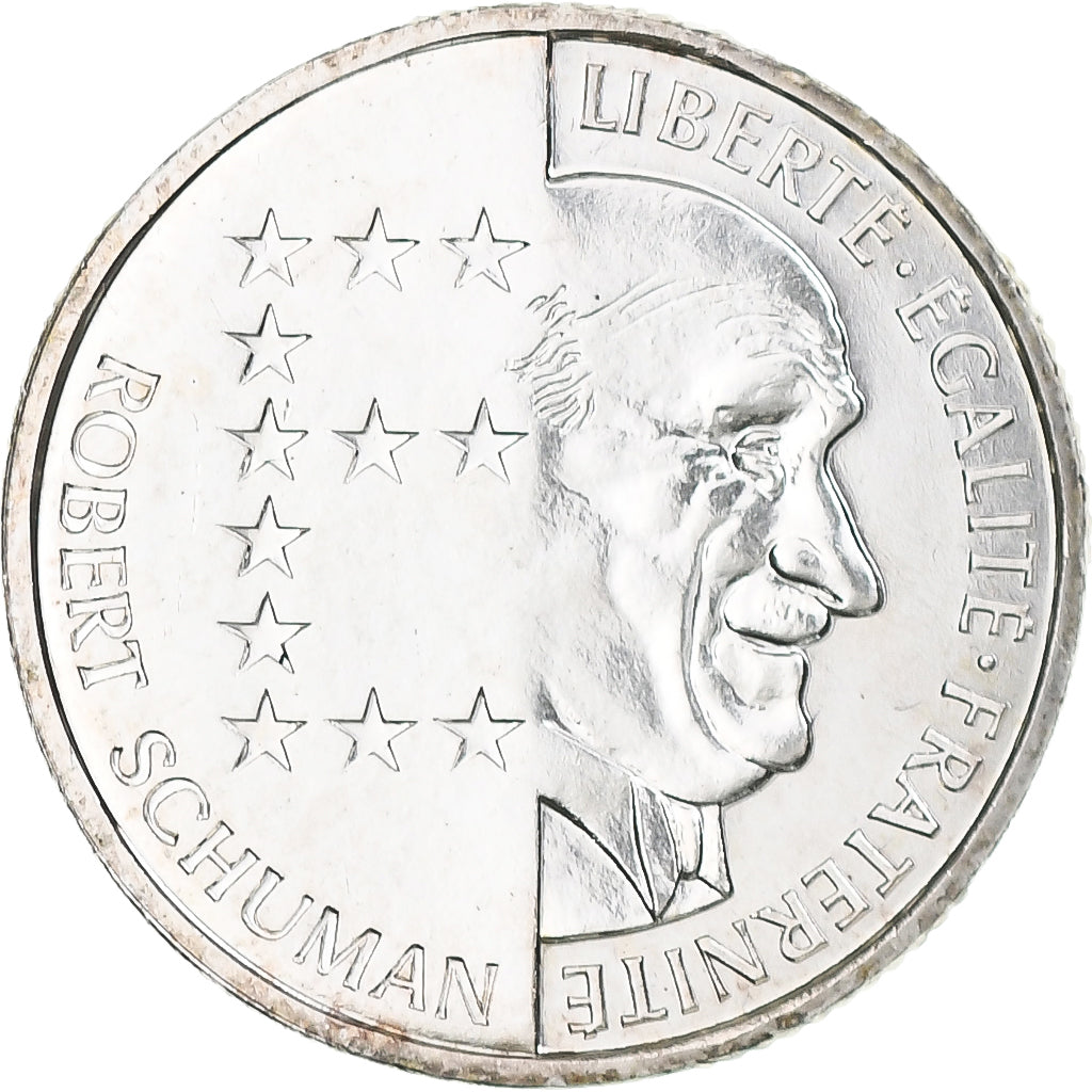 Moneta, Francia, Schuman, 10 Francs, 1986, Paris, BU, SPL+, Nichel