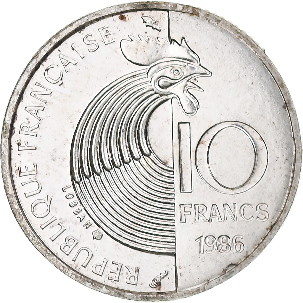 Moneta, Francia, Schuman, 10 Francs, 1986, Paris, BU, SPL+, Nichel