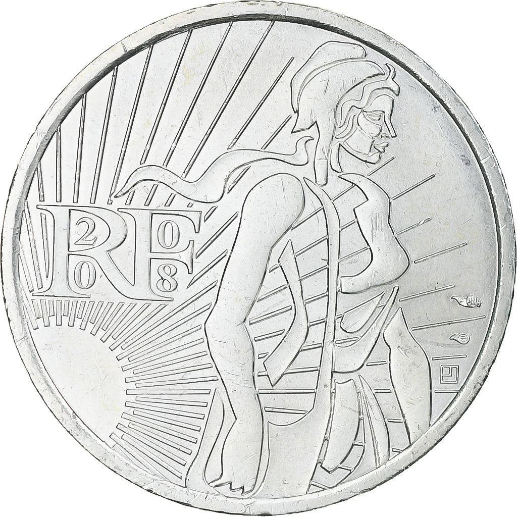 Frankreich, 5 Euro, Semeuse, 2008, Paris, UNZ, Silber