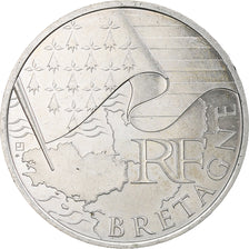 Francia, 10 Euro, Bretagne, 2010, Paris, SPL, Argento
