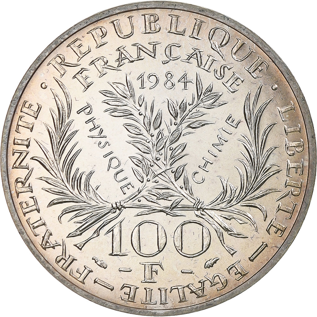 Moneda, Francia, Marie Curie, 100 Francs, 1984, Paris, BU, SC, Plata, KM:955