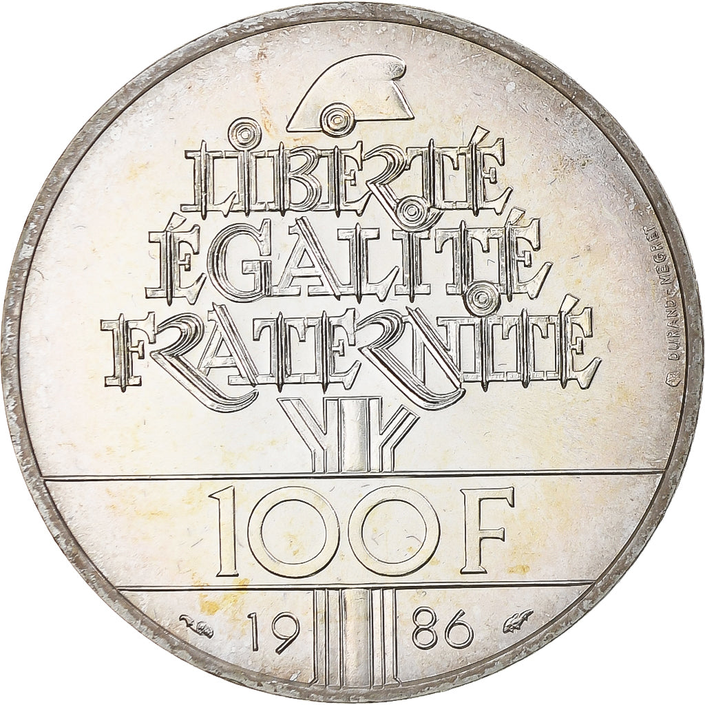 Moneda, Francia, Statue de la Liberté, 100 Francs, 1986, Paris, BU, SC+, Plata