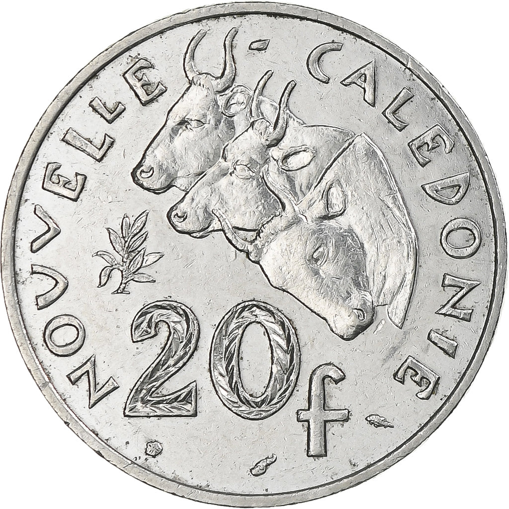 Coin, New Caledonia, 20 Francs, 1992, MS(63), Nickel