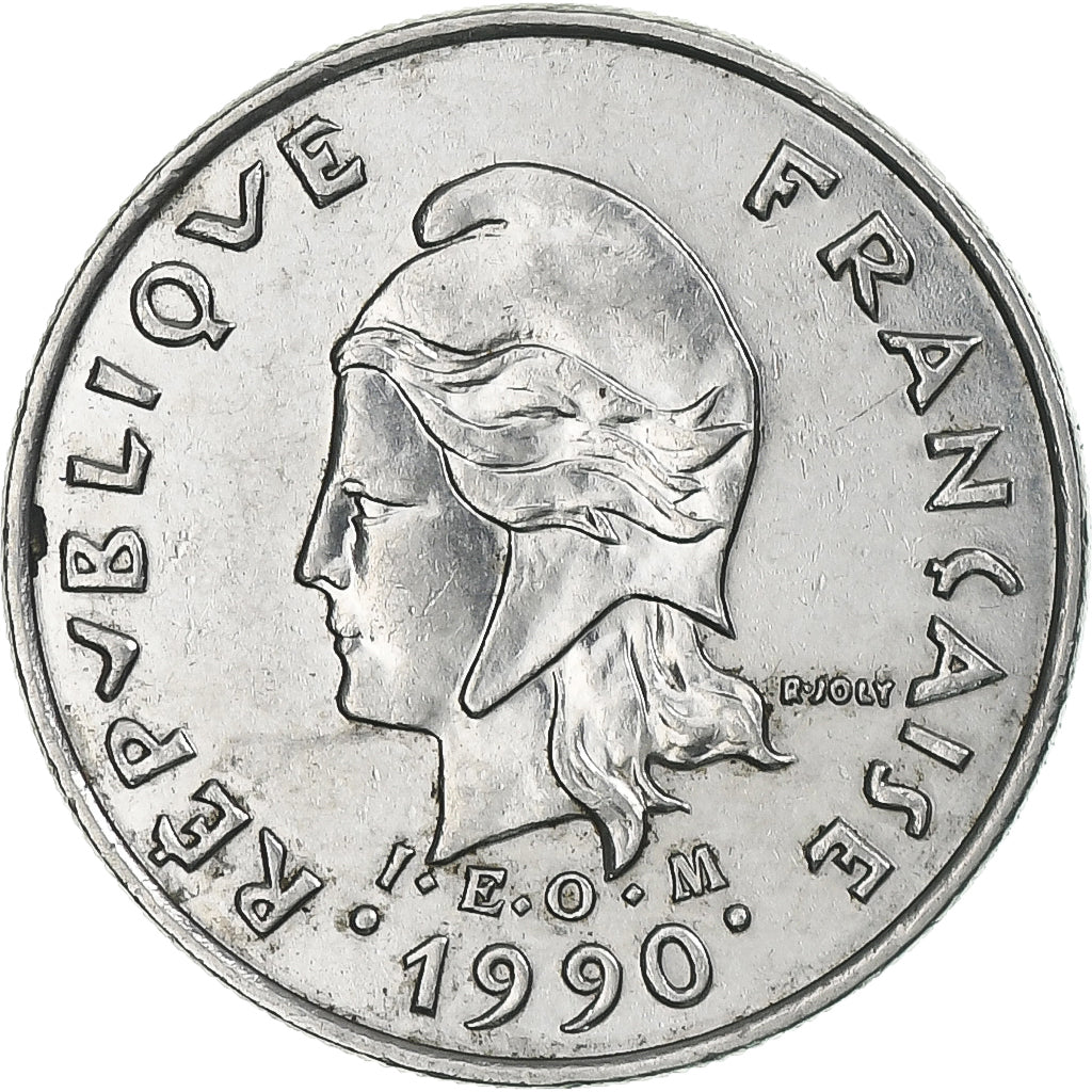 Coin, New Caledonia, 10 Francs, 1990, MS(63), Nickel