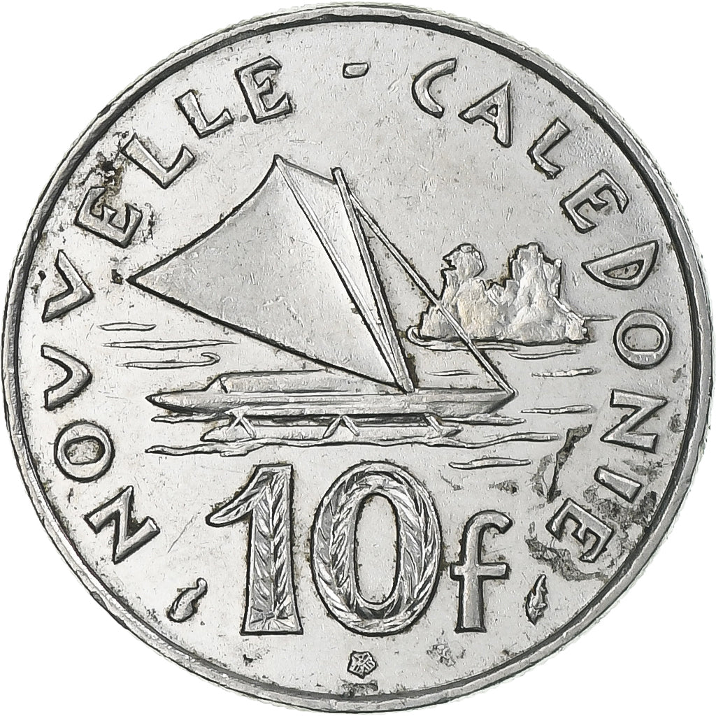 Coin, New Caledonia, 10 Francs, 1990, MS(63), Nickel