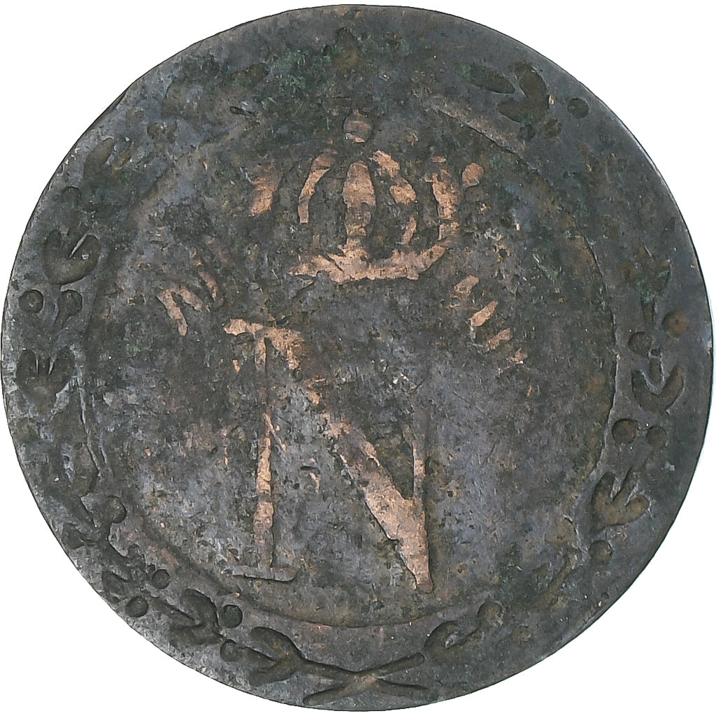 Francja, Napoleon I, 10 Centimes, 1810, Rouen, Contemporary forgery, Bilon