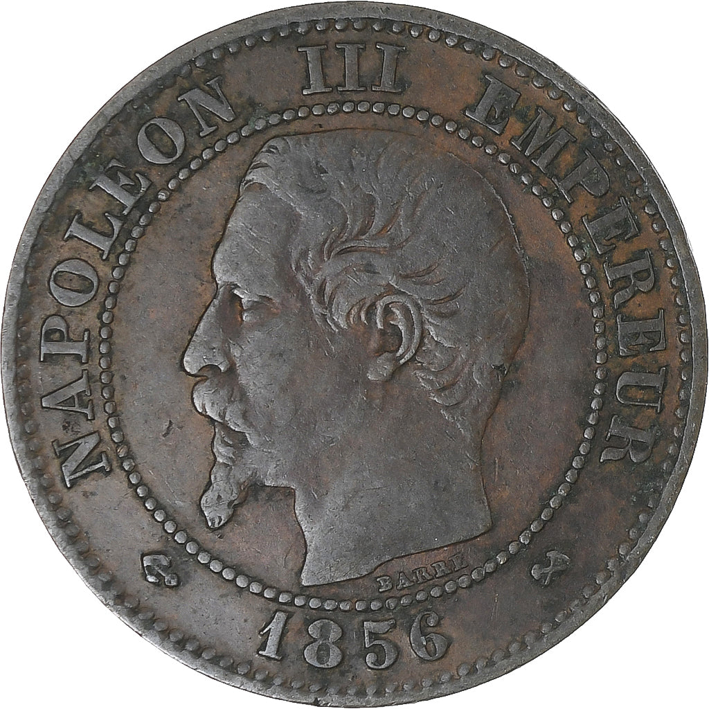 Monnaie, France, Napoleon III, 2 Centimes, 1856, Rouen, TB+, Bronze