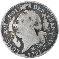 Moneda, Francia, Louis XVI, 15 sols françois, 1791 / AN 3, Toulouse, BC, Plata