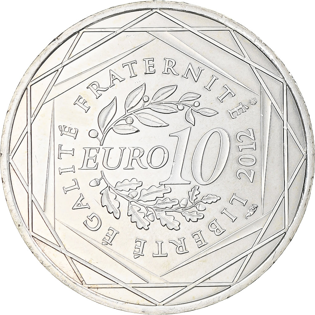 Francia, 10 Euro, Franche-Comté, 2012, Paris, SPL, Argento