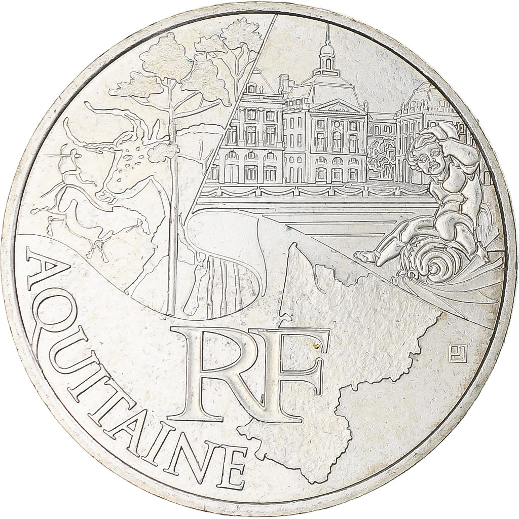 Frankreich, 10 Euro, Aquitaine, 2011, Paris, UNZ, Silber