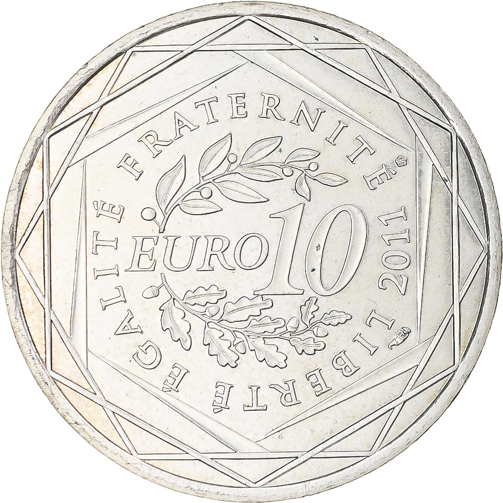 Frankreich, 10 Euro, Aquitaine, 2011, Paris, UNZ, Silber