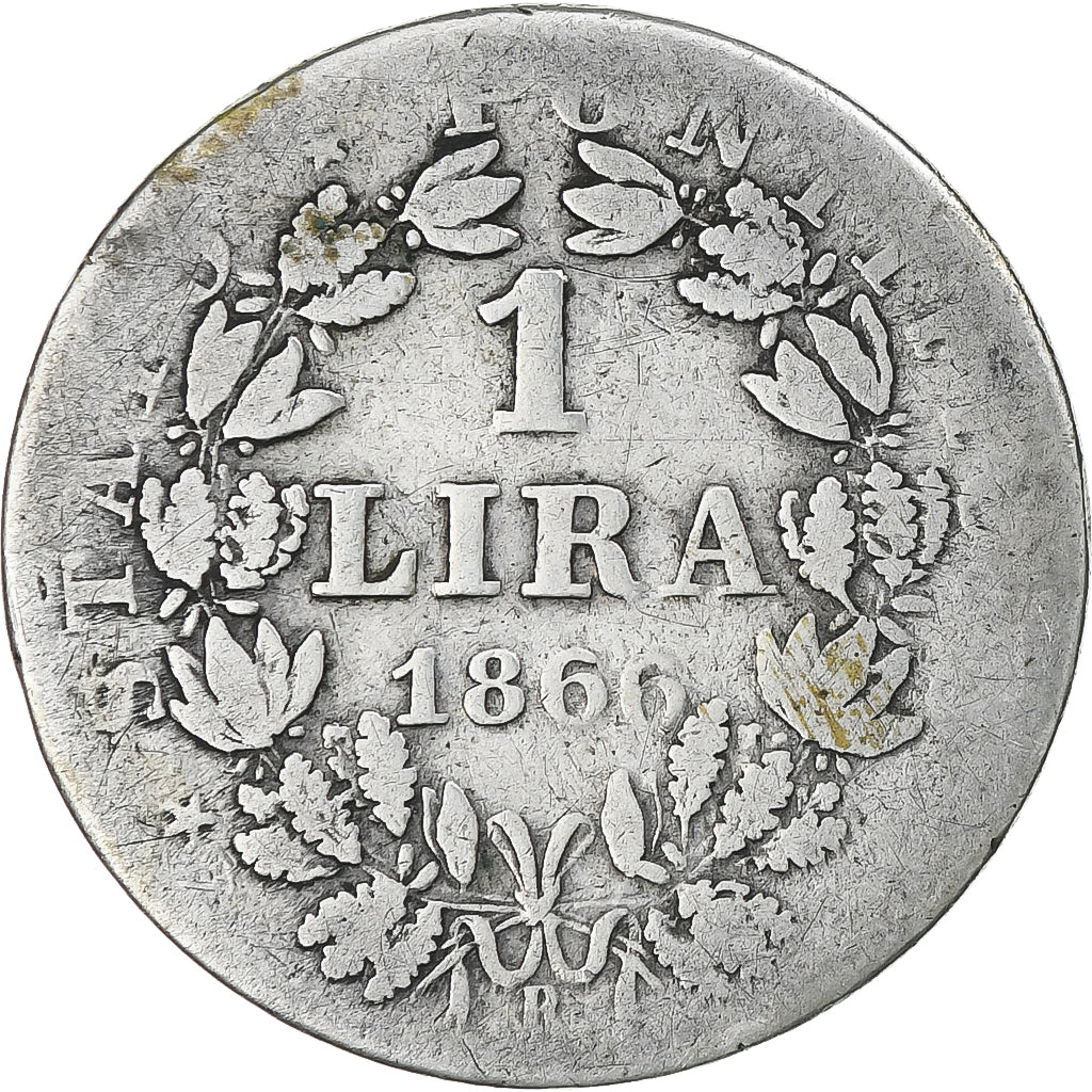 Coin, Vatican, Pius IX, Lira, 1866, Rome, VF(20-25), Silver, KM:1377.2