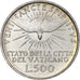 Moneta, Watykan, Sede Vacante, 500 Lire, 1958, Rome, MS(64), Srebro, KM:57
