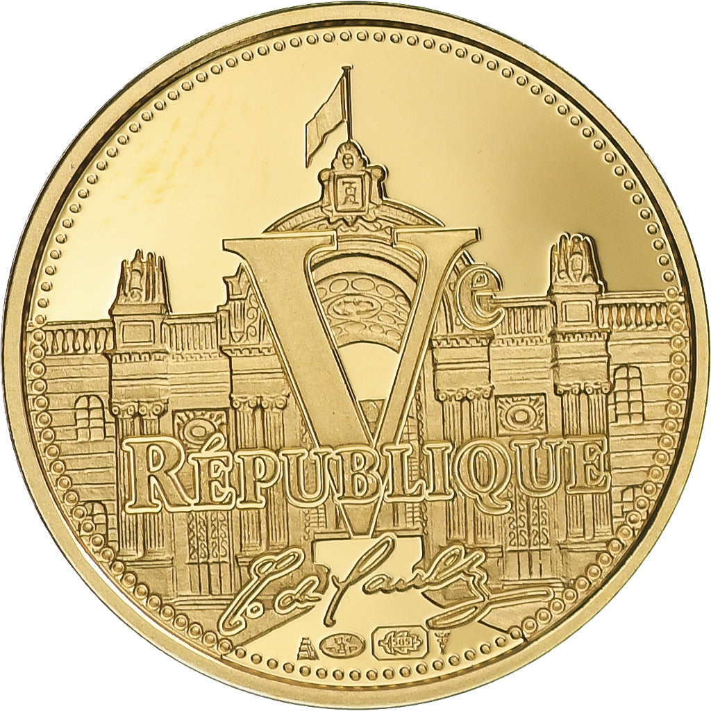 Francia, medaglia, Vème République, Charles De Gaulle, 2010, SPL+, Oro