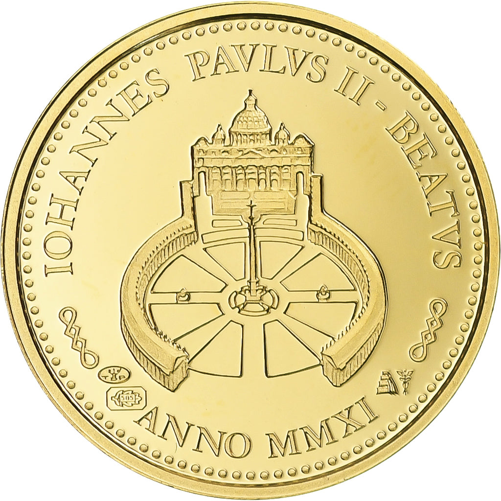 Watykan, medal, Béatification du Pape Jean-Paul II, 2011, MS(64), Złoto