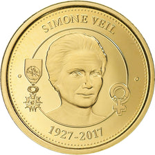 France, Médaille, Simone Veil, Collection Panthéon, FDC, Or