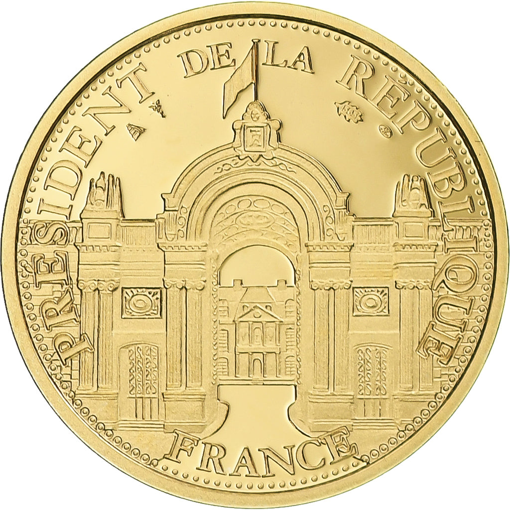 Francia, medaglia, Emmanuel Macron, Président de la République, FDC, Oro