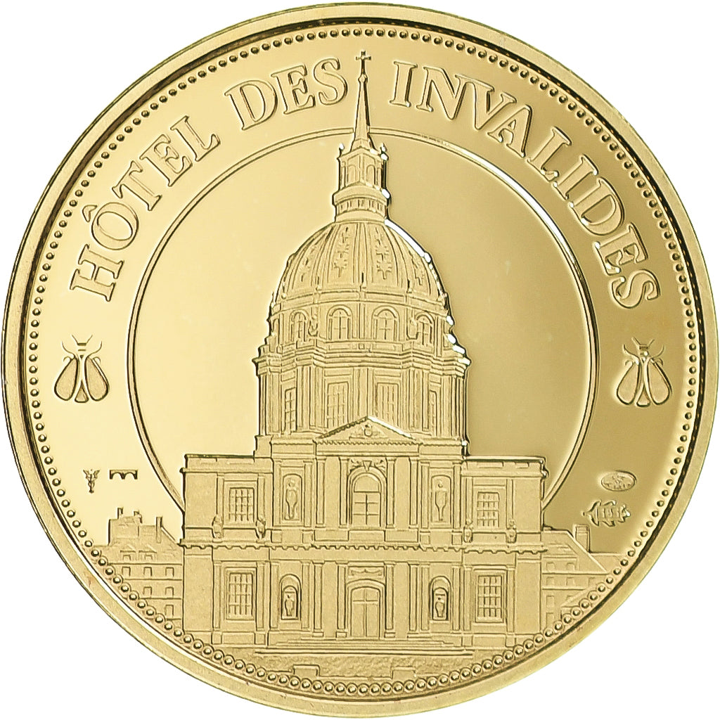 France, Médaille, Napoleon I, L'Hôtel des Invalides, Paris, FDC, Or