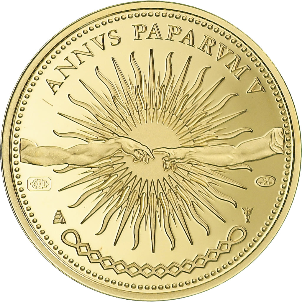 Vatikan, Medaille, La Création d'Adam, 2014, STGL, Gold