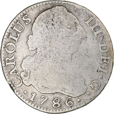 Spagna, Charles III, 2 Reales, 1786, Madrid, B+, Argento