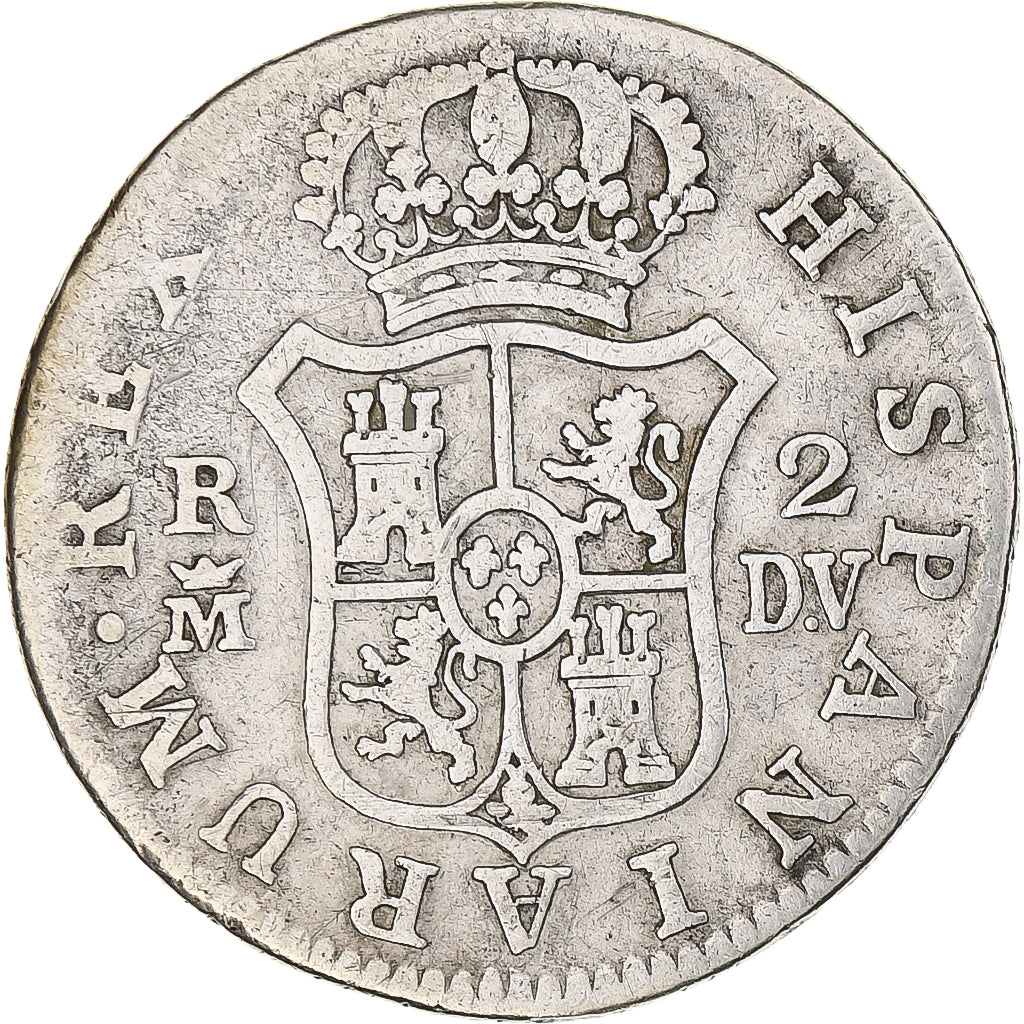 Spagna, Charles III, 2 Reales, 1786, Madrid, B+, Argento