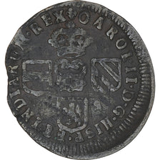 Lage Spaanse landen, Vlaanderen, Charles II, Liard, 1698, Bruges, FR+, Koper