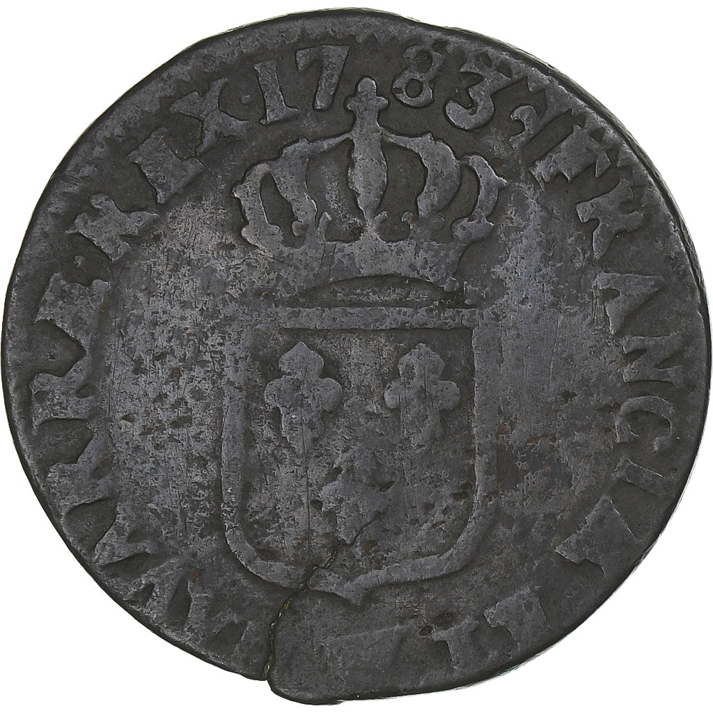 Frankrijk, Louis XVI, Sol, 1783, Lille, ZG+, Koper