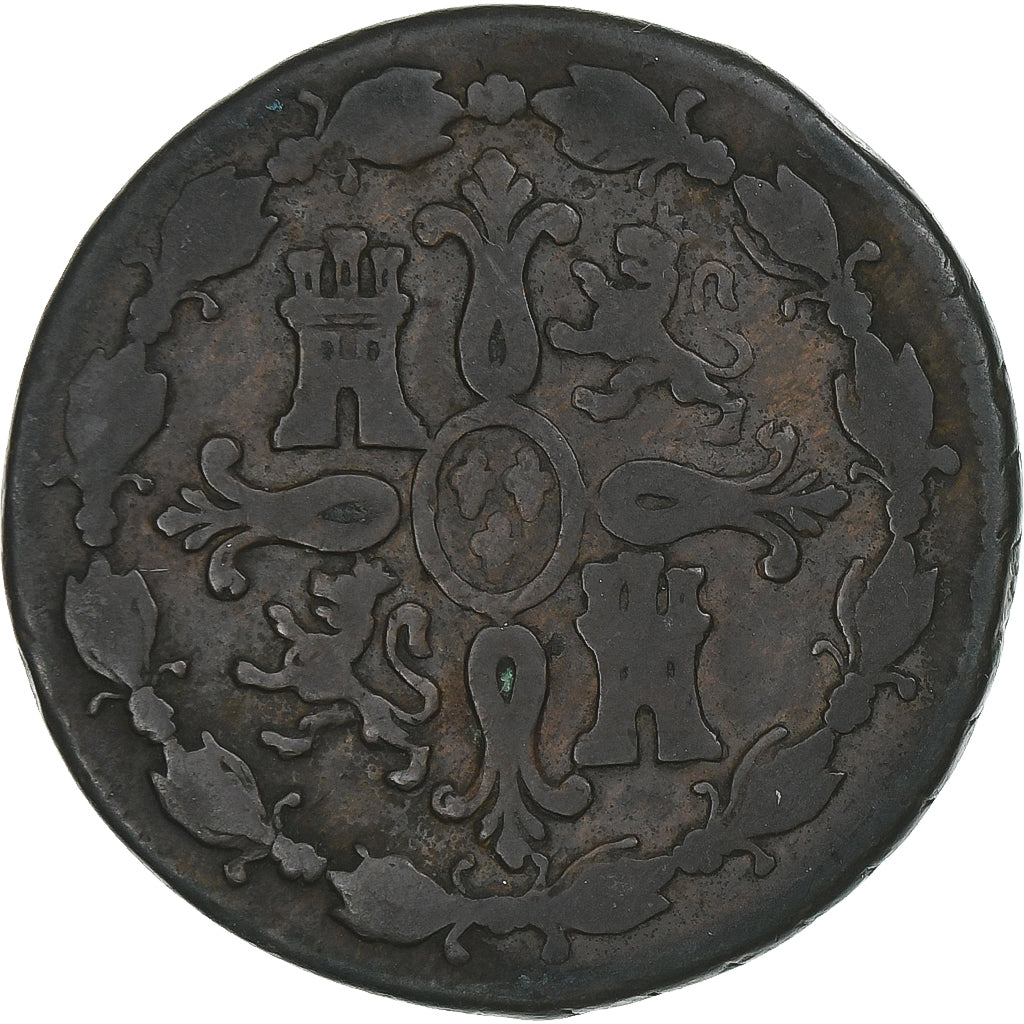 Hiszpania, Charles IV, 8 Maravedis, 1795, Segovia, F(12-15), Miedź