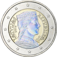 Latvia, 2 Euro, 2014, Iridescent, UNZ+, Bi-Metallic