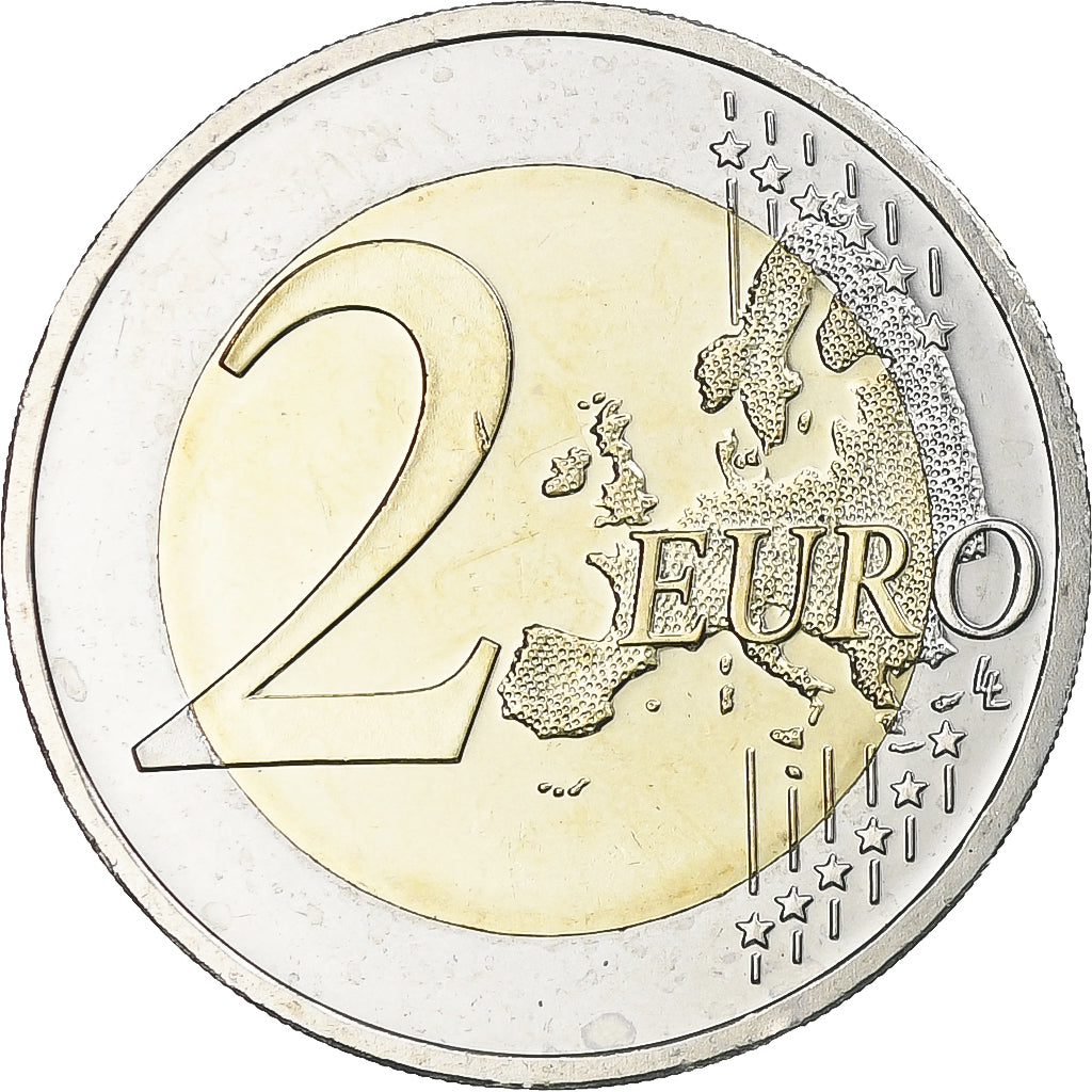 Latvia, 2 Euro, 2014, Iridescent, UNZ+, Bi-Metallic
