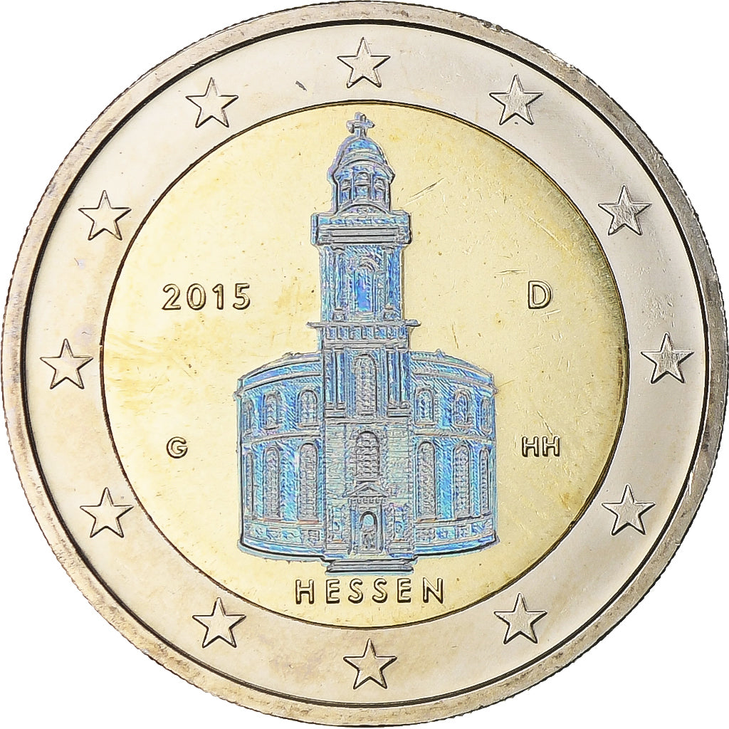 Germania, 2 Euro, 2015, Karlsruhe, Iridescent, SPL+, Bi-metallico