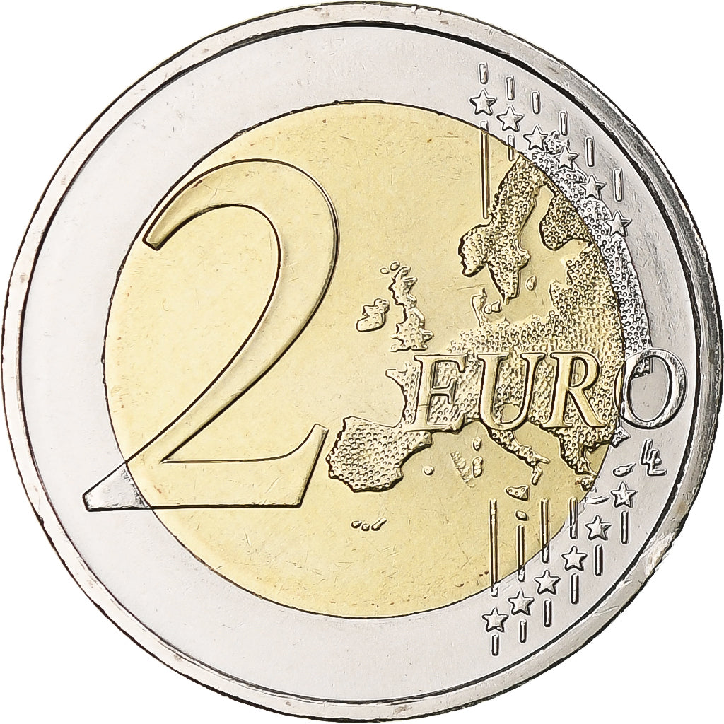 Grecia, 2 Euro, Nikos Kazantzakis, 2017, Athens, Colorized, SPL+, Bi-metallico