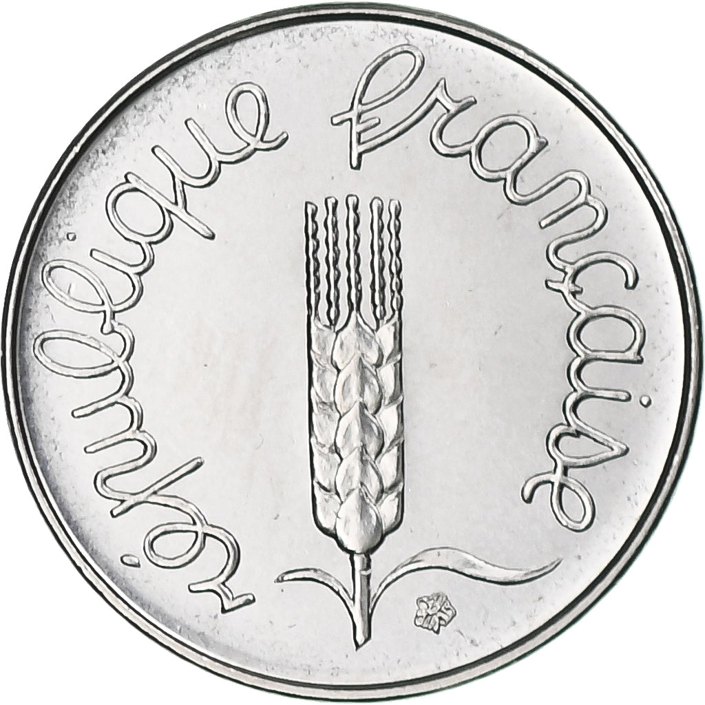 France, Épi, 1 Centime, 1976, Paris, série FDC, MS(65-70), Stainless Steel