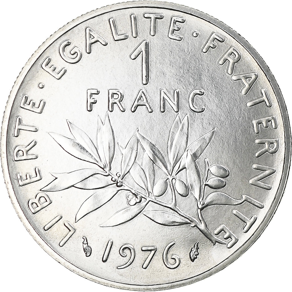 Francia, Semeuse, 1 Franc, 1976, Paris, série FDC, FDC, Nichel, KM:925.1