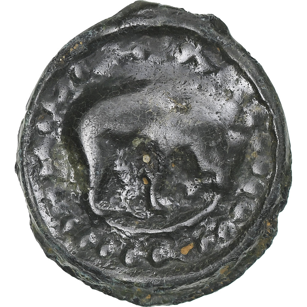 Remi, Potin au bucrane, 1st century BC, MBC, Bronce, Delestrée:221