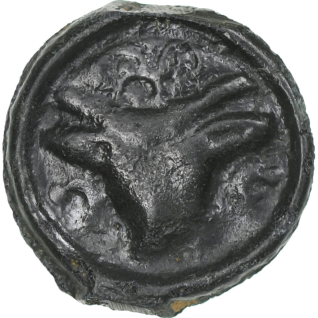 Remi, Potin au bucrane, 1st century BC, ZF, Bronzen, Delestrée:221