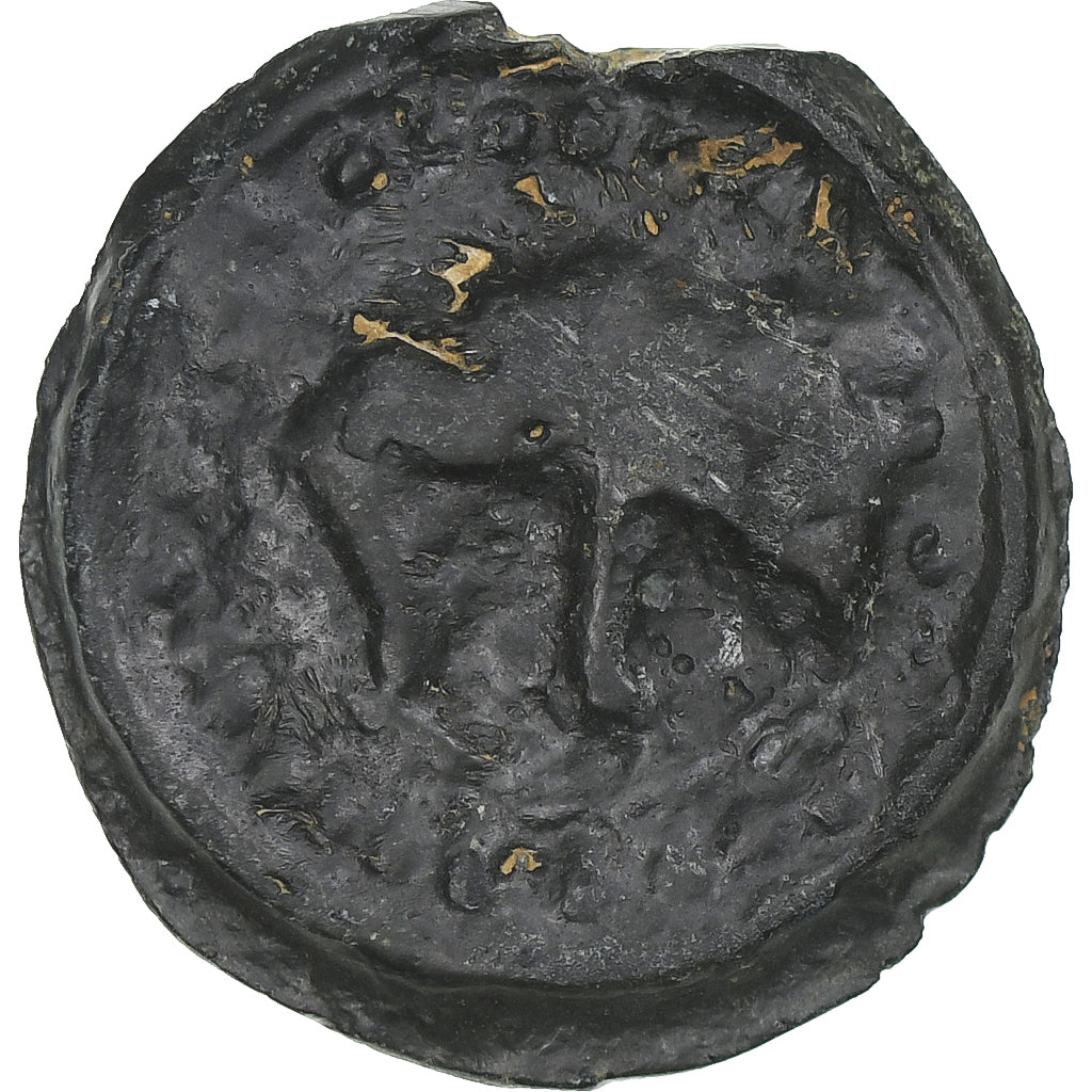 Remi, Potin au bucrane, 1st century BC, EF(40-45), Bronze, Delestrée:221