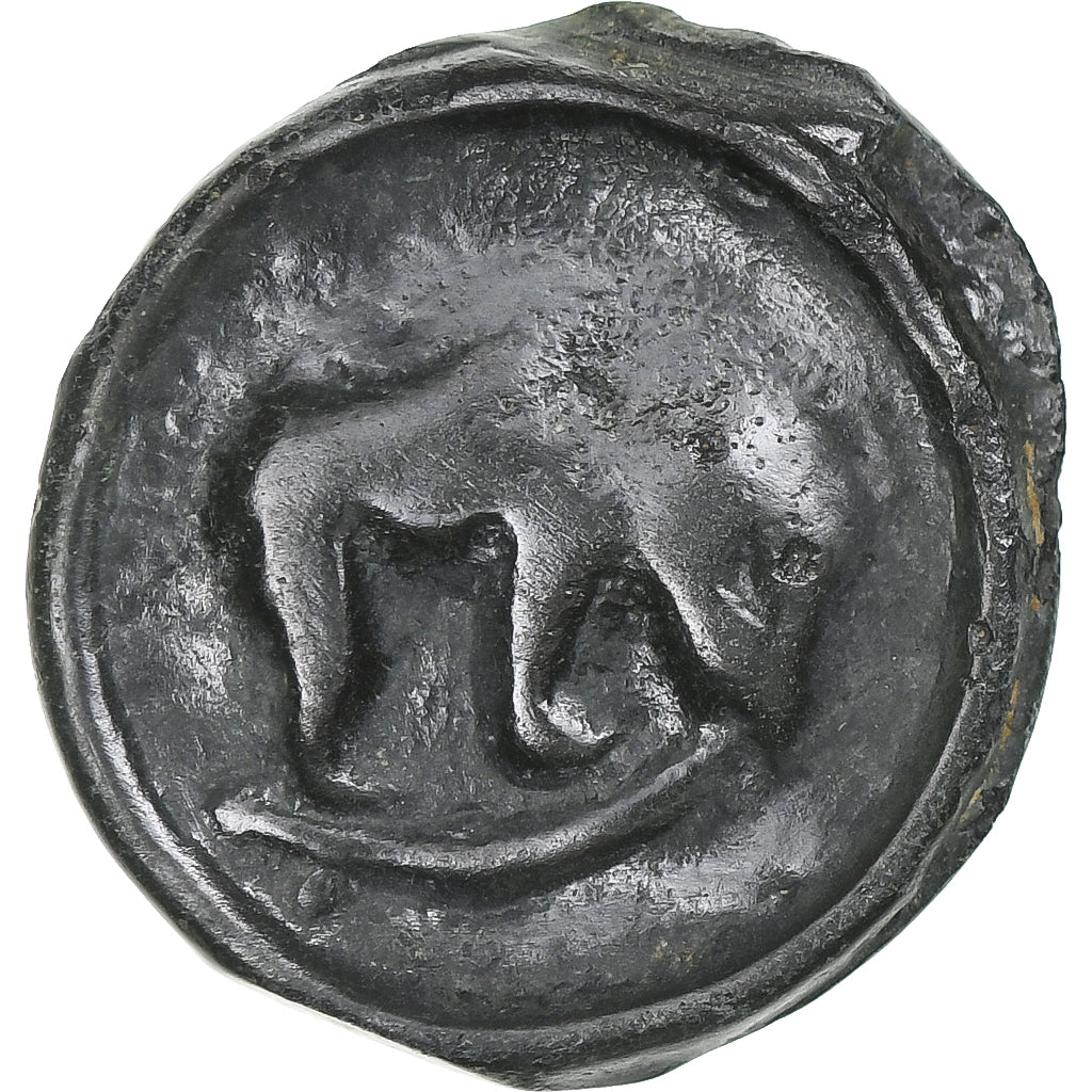 Remi, Potin au bucrane, 1st century BC, VF(30-35), Bronze, Delestrée:221