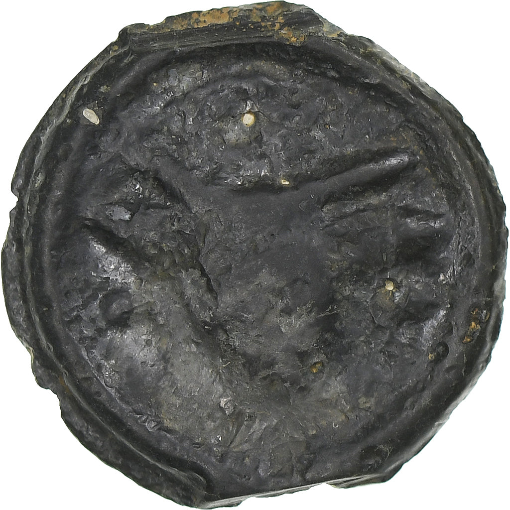Rèmes, Potin au bucrane, 1st century BC, TB+, Bronze, Delestrée:221