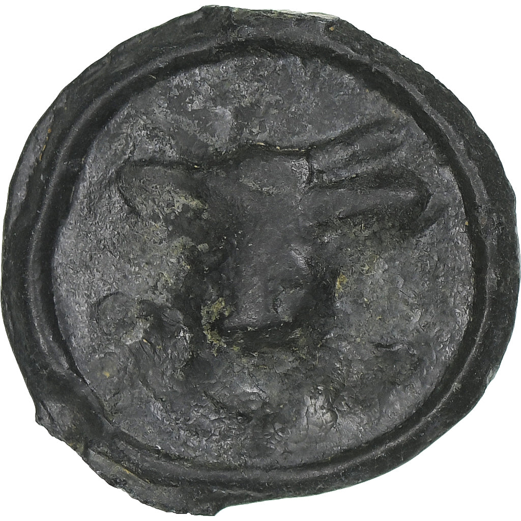 Remi, Potin au bucrane, 1st century BC, VF(30-35), Brązowy, Delestrée:221